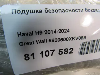 5820600XKV08A Подушка безопасности боковая (шторка) Haval H6 Арт E81107582, вид 5