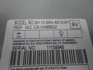 39110S9VA510M1 Проигрыватель DVD Honda Pilot 2 Арт 00089439, вид 5