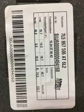 7L5867506AT 6L2 Обивка потолка Porsche Cayenne 955 Арт VZ28064, вид 9