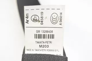 13288436 , art568222 Ремень безопасности задний правый Opel Insignia 1 Арт 568222, вид 3