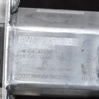 7181704 , art196575 Моторчик стеклоподъемника задний правый BMW 7 G11/G12 Арт 196575, вид 4