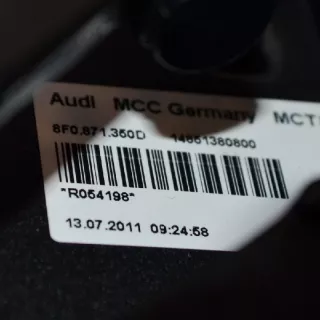8F0871350D , art181889 Механизм складывания крыши Audi A5 (S5,RS5) 1 Арт 181889, вид 3
