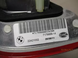 63217179988 Фонарь задний внутренний правый BMW X6 E71/E72 Арт BBBT8866, вид 8
