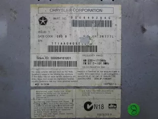 05064920AG Магнитола Dodge Nitro Арт 00139052, вид 3