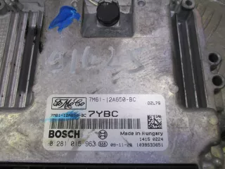 0281015963,7M6112A650BC Блок управления двс Mazda 3 BL Арт 91L25PC01, вид 1
