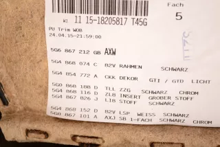 5G6867212GB , art2854592 Обшивка двери задней правой (дверная карта) Volkswagen Golf 7 Арт 2854592, вид 6