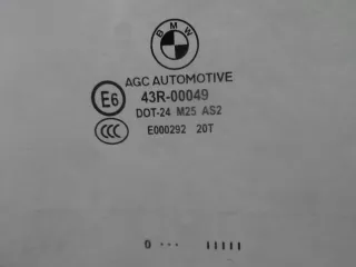  Стекло двери задней левой BMW 5 F10/F11/GT F07 Арт 00129670, вид 2