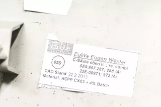 5E9867287 , art2980021 Обшивка стойки центральной левой Skoda Octavia A7 Арт 2980021, вид 6