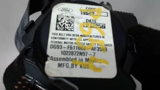 DG93F611B68,1022872N977 Ремень безопасности задний правый Ford Fusion 2 Арт 6400596, вид 2