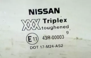 43R-00003 Стекло двери задней правой Nissan Primera 10 Арт 2046285, вид 2