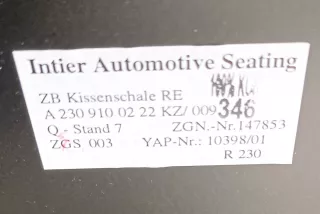 A2309100122, A2309100222 , art3413623 Сиденье переднее правое Mercedes SL r230 Арт 3413623, вид 12