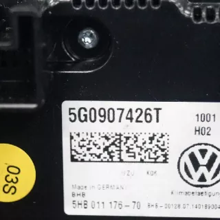 5G0907426T , art183005 Блок управления печки/климат-контроля Volkswagen Golf 7 Арт 183005, вид 2