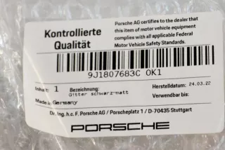 9J1807683C, 9J1.807.683.C , art3324078 Заглушка (решетка) в бампер передний Porsche Taycan Арт 3324078, вид 7