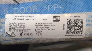 5F4880741 Подушка безопасности боковая (шторка) левая Seat Leon 3 Арт 8741365, вид 2