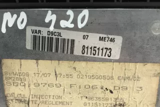 9635591380 , art9685231 Блок управления двигателем Peugeot 406 Арт 9685231, вид 4