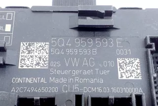 5Q4959593E, 5Q4959593B , art9841325 Блок управления двери передней правой Skoda Octavia A7 Арт 9841325, вид 2