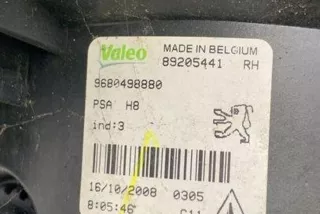 9680498880, 89205441 , art10356557 Фара противотуманная левая Peugeot 308 1 Арт 10356557, вид 3