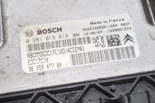 9805947780, 9666729680, 0281019818 , art10331326 Блок управления двигателем Citroen C3 2 Арт 10331326, вид 4