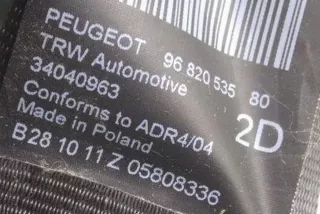 9682053580, 34040963 , art11026802 Ремень безопасности задний правый Peugeot 5008 Арт 11026802, вид 3