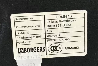 8R0861531A , art11196568 Ковер багажника Audi Q5 1 Арт 11196568, вид 3