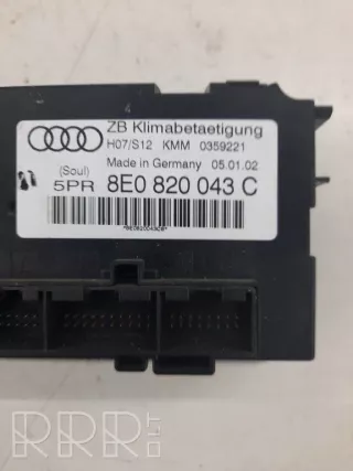 8e0820043c, 0359221 , artTAJ2525 Блок управления печки/климат-контроля Audi A4 B6 Арт TAJ2525, вид 3