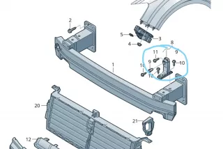 4M8807334 , art5373348 Усилитель бампера переднего Audi Q8 Арт 5373348, вид 7