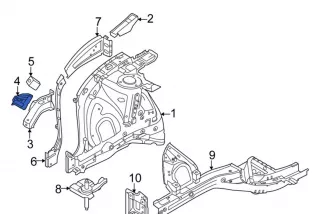645G1P1000 , art9960776 Кронштейн крепления крыла Kia Sportage 5 Арт 9960776, вид 5