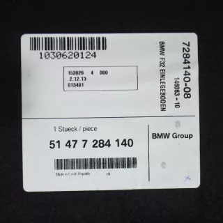 7284140 , art657268 Ковер багажника BMW 4 F32/F33/GT F36 Арт 657268, вид 3