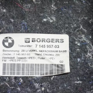 7145957 , art588620 Обшивка багажника BMW 1 E81/E82/E87/E88 Арт 588620, вид 3