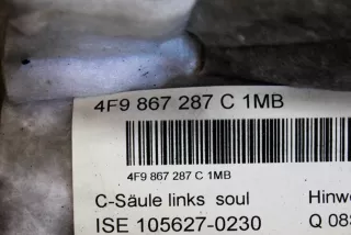 4F9867287C , art3420300 Обшивка стойки центральной левой Audi A6 C6 (S6,RS6) Арт 3420300, вид 4