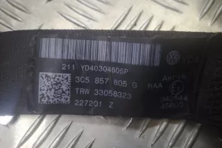 3C5857805G , art825245 Ремень безопасности задний левый Volkswagen Passat B6 Арт 825245, вид 2