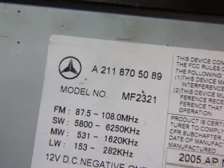 2118705089 Mercedes Benz Магнитола Mercedes S W221 Арт E100378740, вид 7