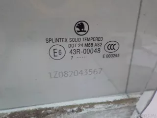 1Z9845205A VAG Стекло двери задней левой Skoda Octavia A8 Арт E40546218, вид 2