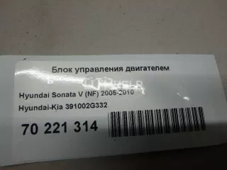 391002G332 Блок управления двигателем Hyundai Sonata (NF) Арт AM70221314, вид 8
