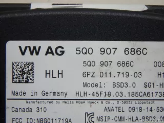 5Q0907686C VAG Радар BSD (Слепых зон) Volkswagen Teramont Арт E70698263, вид 8