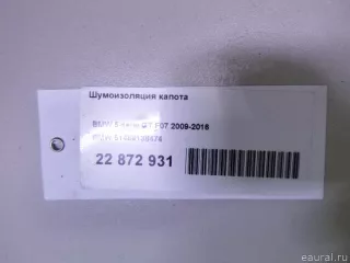 51489138474 BMW Шумоизоляция капота BMW 5 F10/F11/GT F07 Арт E22872931, вид 9