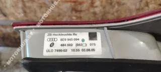 8E9945094 Фонарь крышки багажника правый Audi A4 B7 Арт 00099670, вид 8