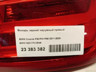 63217312846 BMW Фонарь задний наружный правый BMW 3 F30/F31/GT F34 Арт E23383382, вид 10