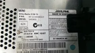 6512345080301 Магнитола MINI Cooper R56 Арт 99N13JA01, вид 5