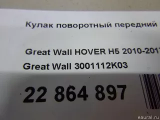 3001112K03 Great Wall Кулак поворотный передний правый Great Wall Hover H3 Арт E22864897, вид 7