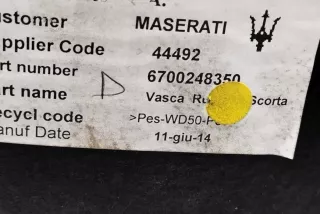 6700248350 , art13232784 Ниша запасного колеса Maserati Ghibli Арт 13232784, вид 3