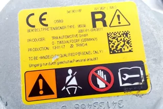 34195118F, 39040719 , art13627828 Ремень безопасности передний правый Opel Astra K Арт 13627828, вид 2