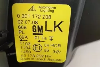 93173252, 0301172208, 1216138 , art12559490 Фара левая Opel Combo C Арт 12559490, вид 1