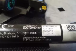 615383300E, 608532600F , art12736936 Ремень безопасности передний правый BMW 5 F10/F11/GT F07 Арт 12736936, вид 3