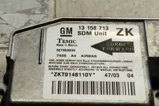 13158713, 327963935, ZKT0148110Y , art8551888 Блок AirBag Opel Meriva 1 Арт 8551888, вид 2