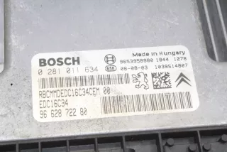 0281011634, 9662872280 , art9626746 Блок управления двигателем Peugeot 307 Арт 9626746, вид 2