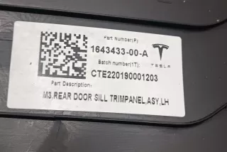 164343300A , art13112994 Накладка на порог Tesla model 3 Арт 13112994, вид 2