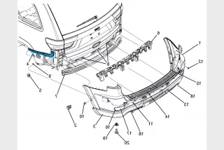 55079223AG, 55079223AH , art12506993 Кронштейн крепления бампера заднего Jeep Grand Cherokee IV (WK2) Арт 12506993, вид 4