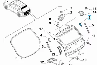50550384, 50540980, Bracket , art12314724 Амортизатор крышки багажника (3-5 двери) Alfa Romeo Stelvio Арт 12314724, вид 4
