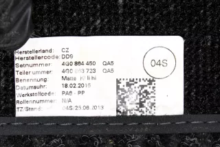 4G1863691A, 4G1863713A, 4G0864450 , art12760715 Коврики в салон Audi A6 C7 (S6,RS6) Арт 12760715, вид 8